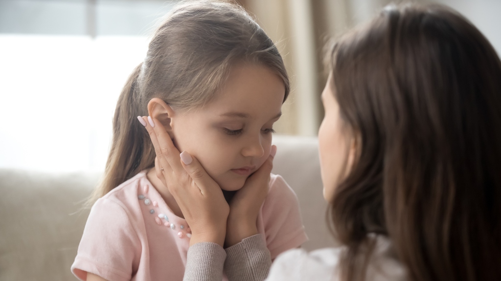 parent telling child about the changes coming to the family